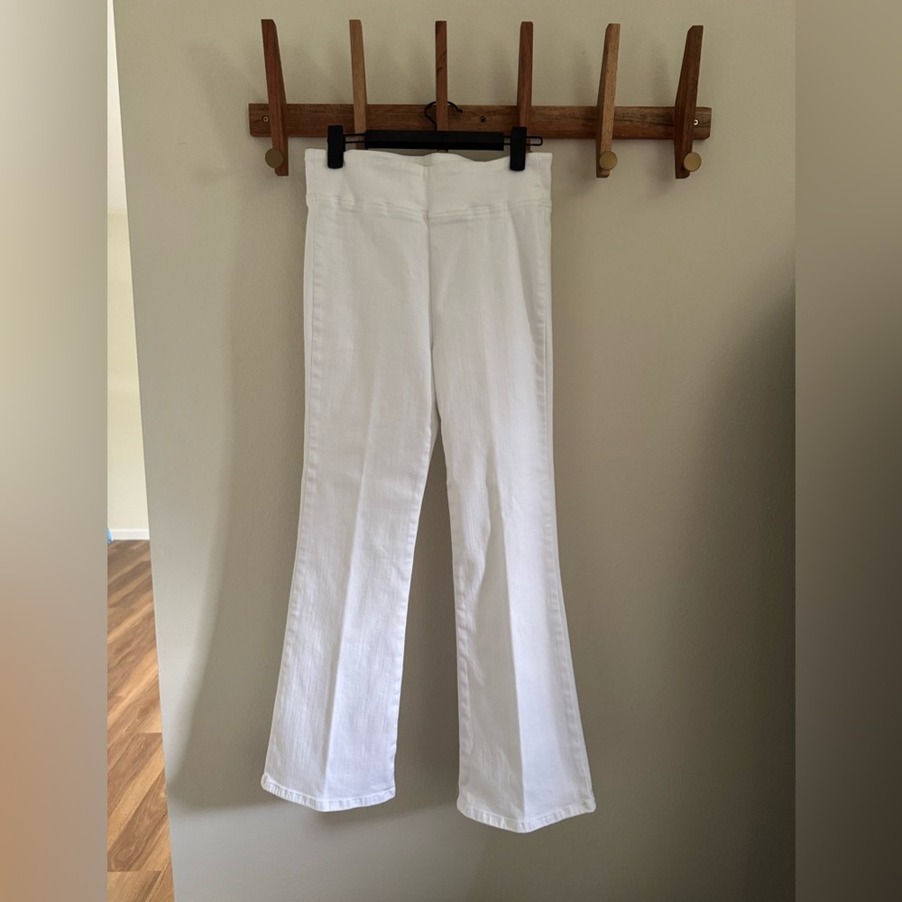 FRAME Jetset Slim Palazzo White Jeans size 1 (fits size 25-29)